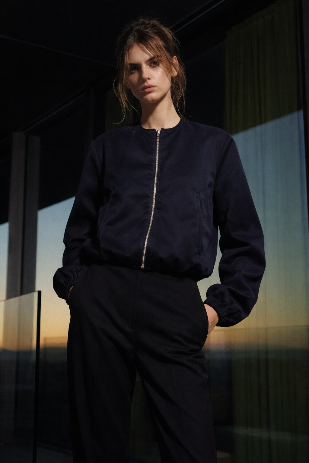 Lacivert Bomber Ceket