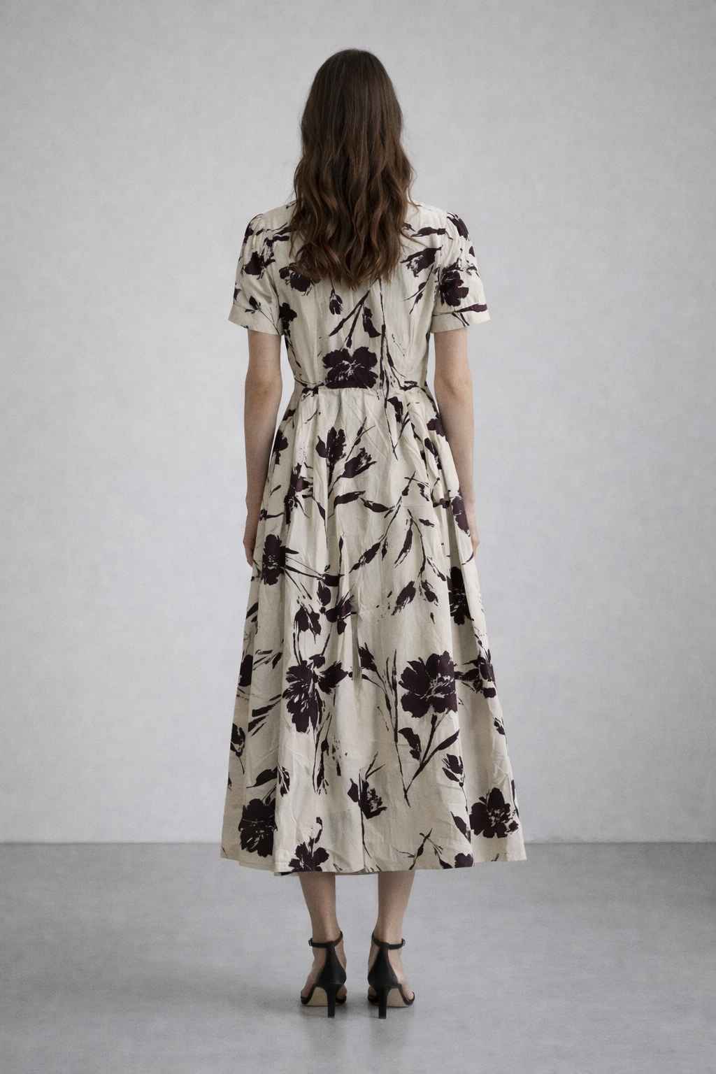 Çiçek Desenli Gömlek Elbise