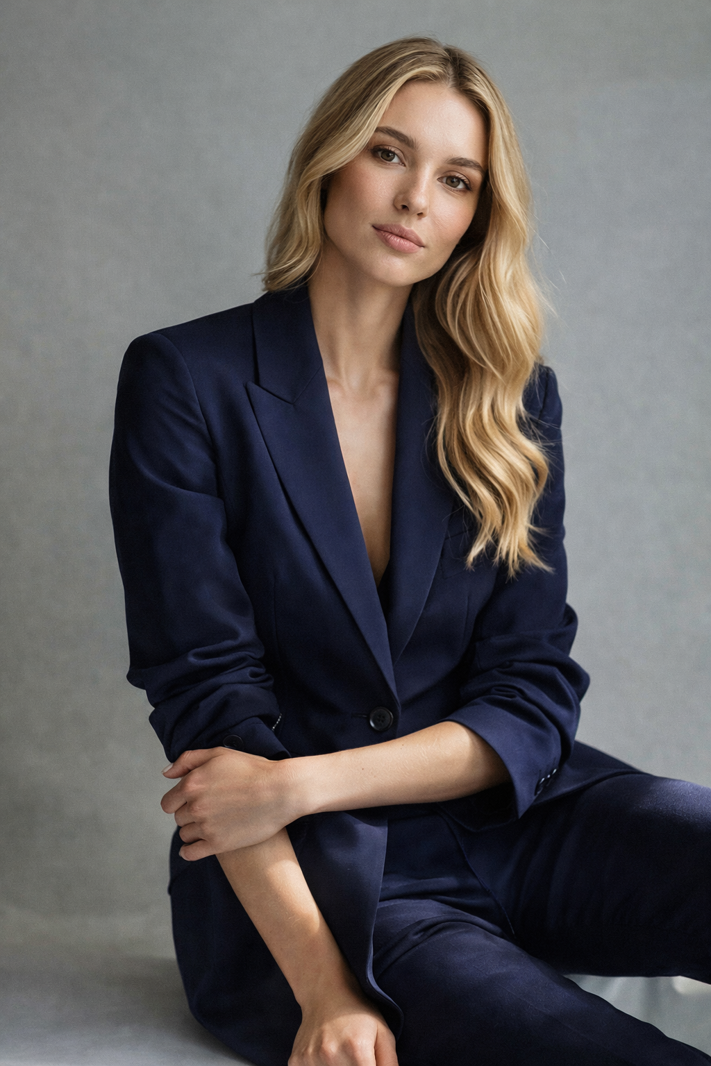 Lacivert Klasik Blazer Ceket