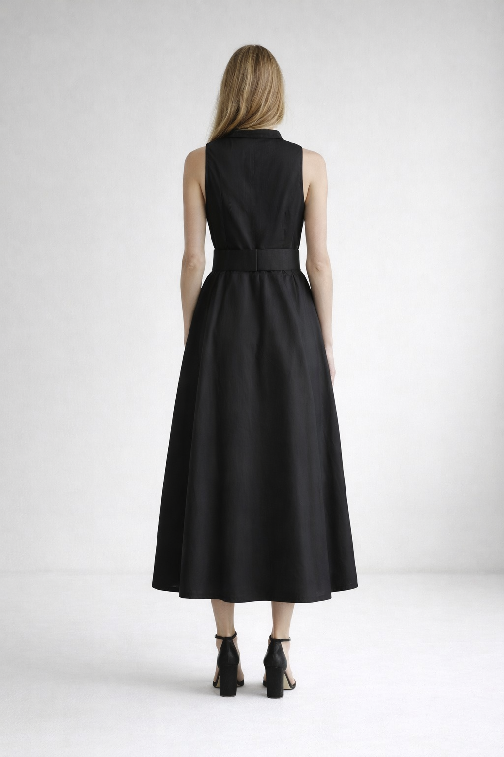 Kemer Detaylı Midi Elbise