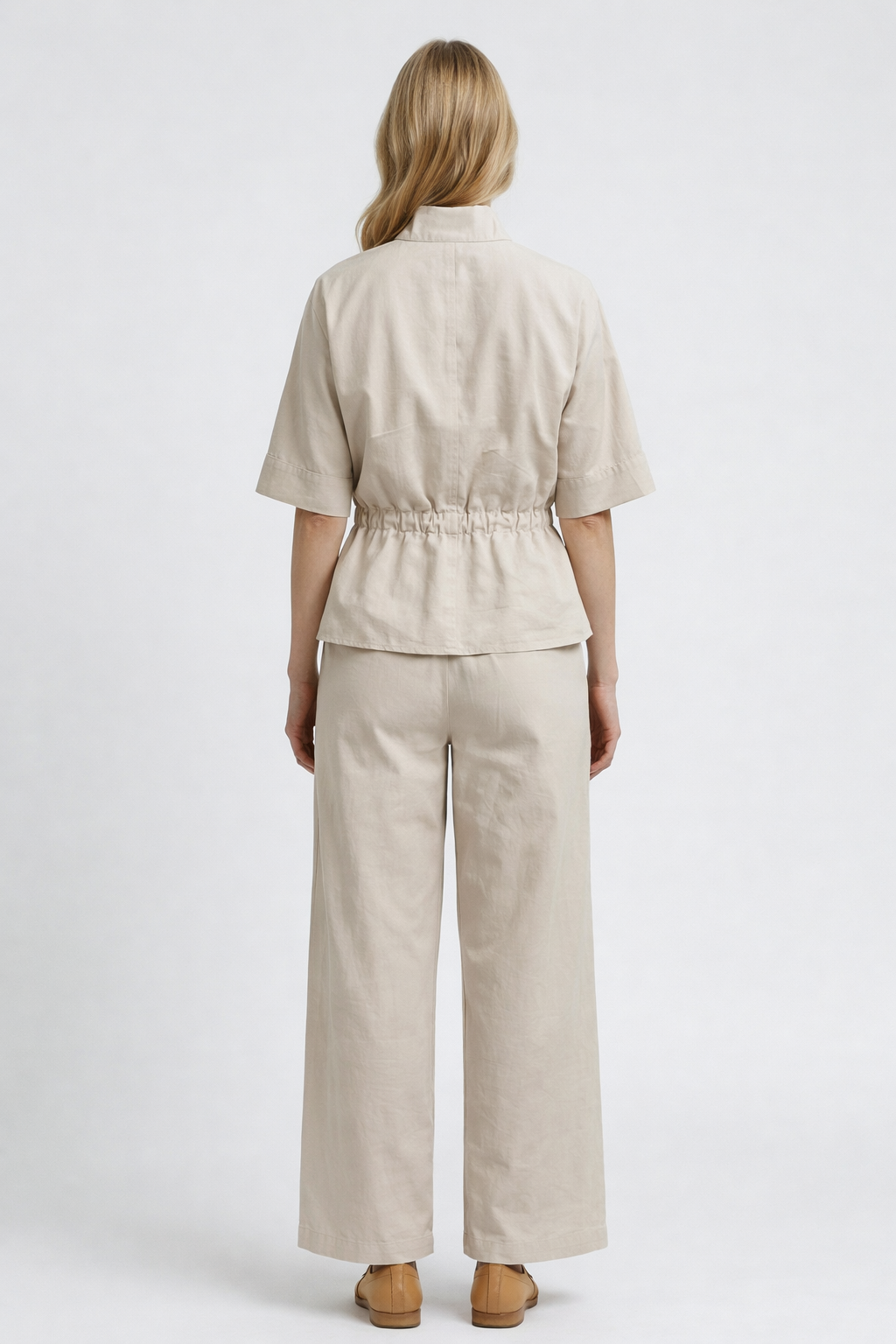 Kuşaklı Gömlek & Pantolon Takım