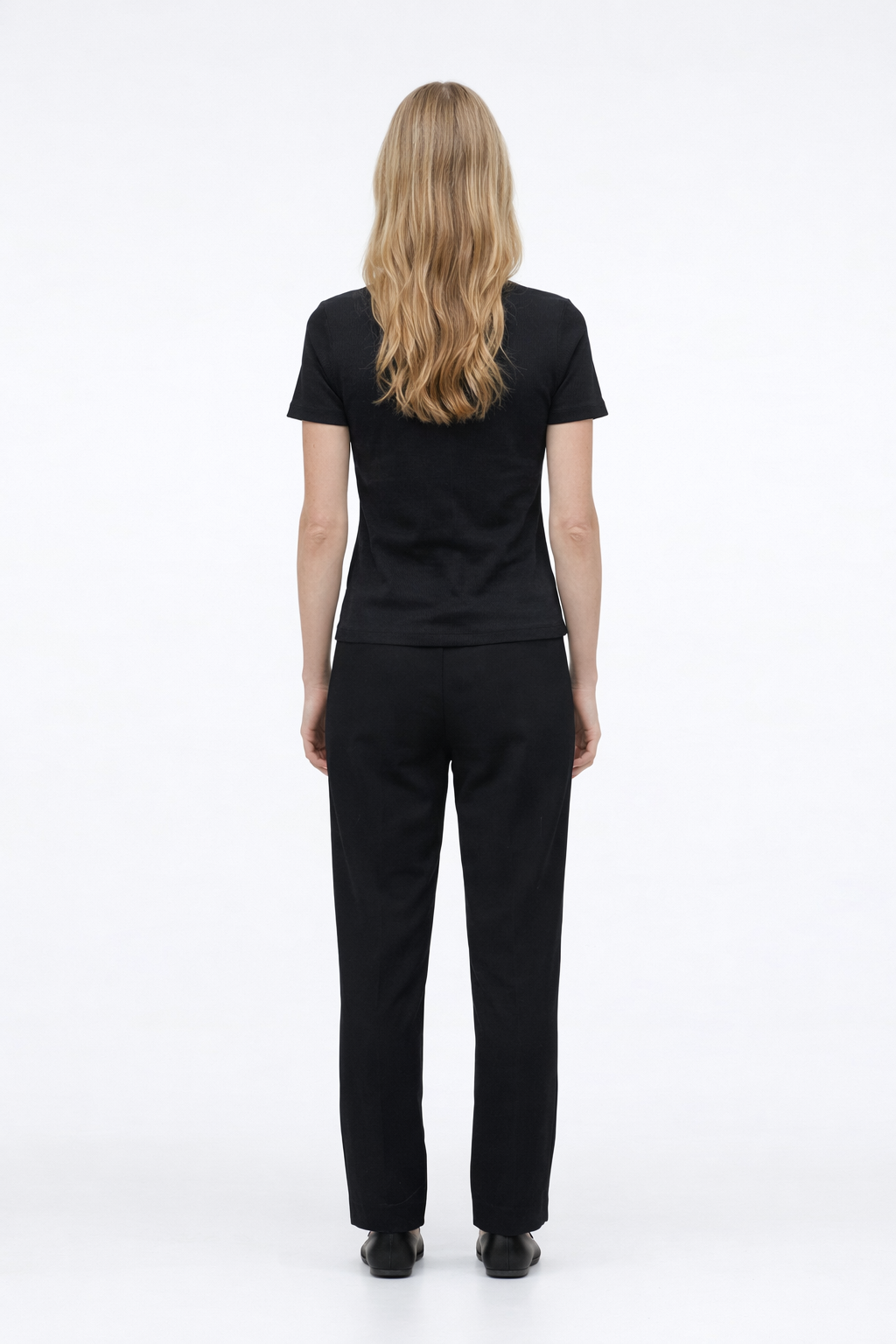 Siyah Çıt Çıt Düğmeli Basic Tişört