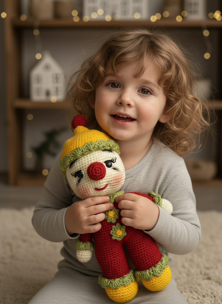 El Yapımı Amigurumi Oyuncak | Renkli Palyaço