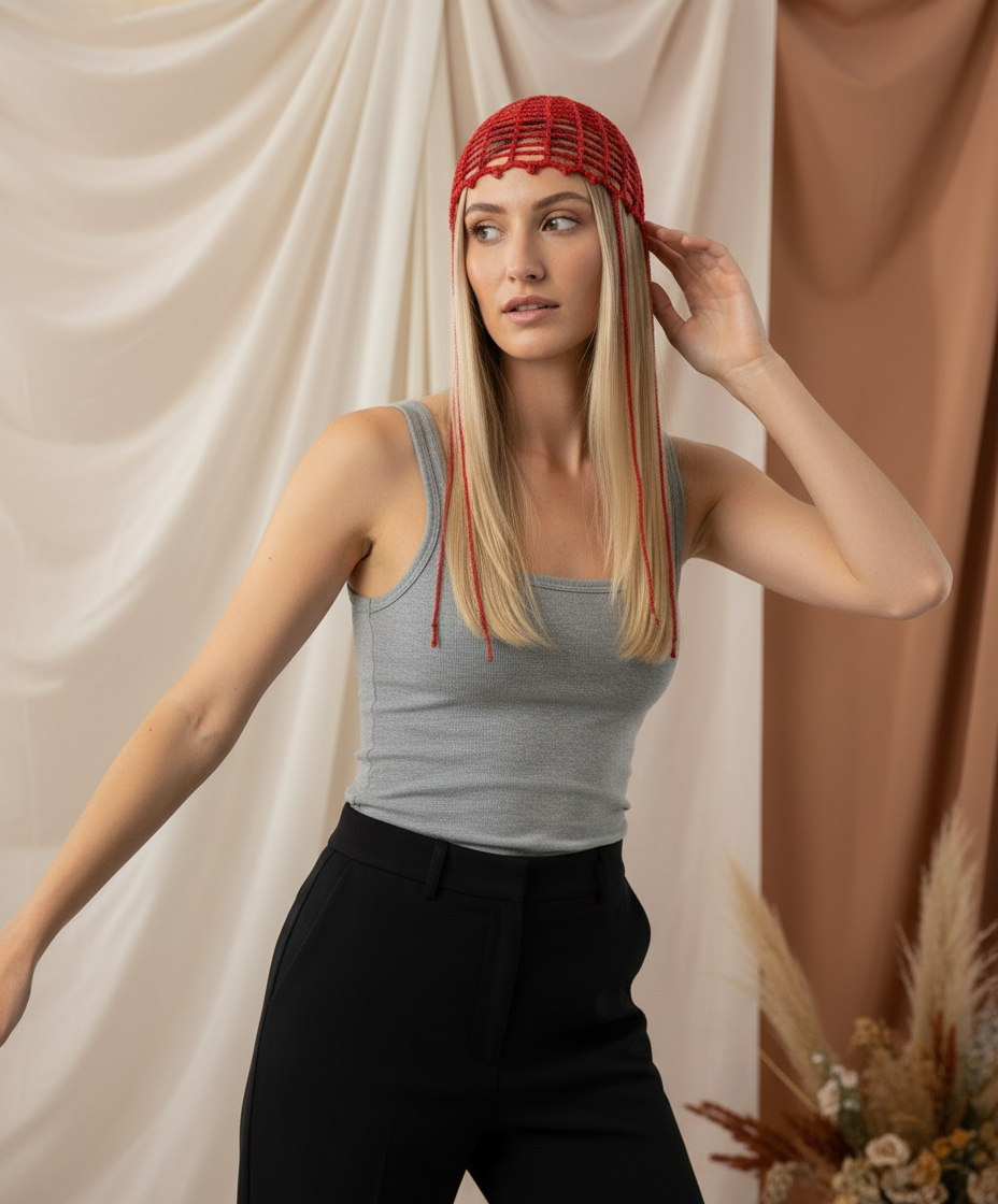 El Örgüsü Bandana – Kırmızı
