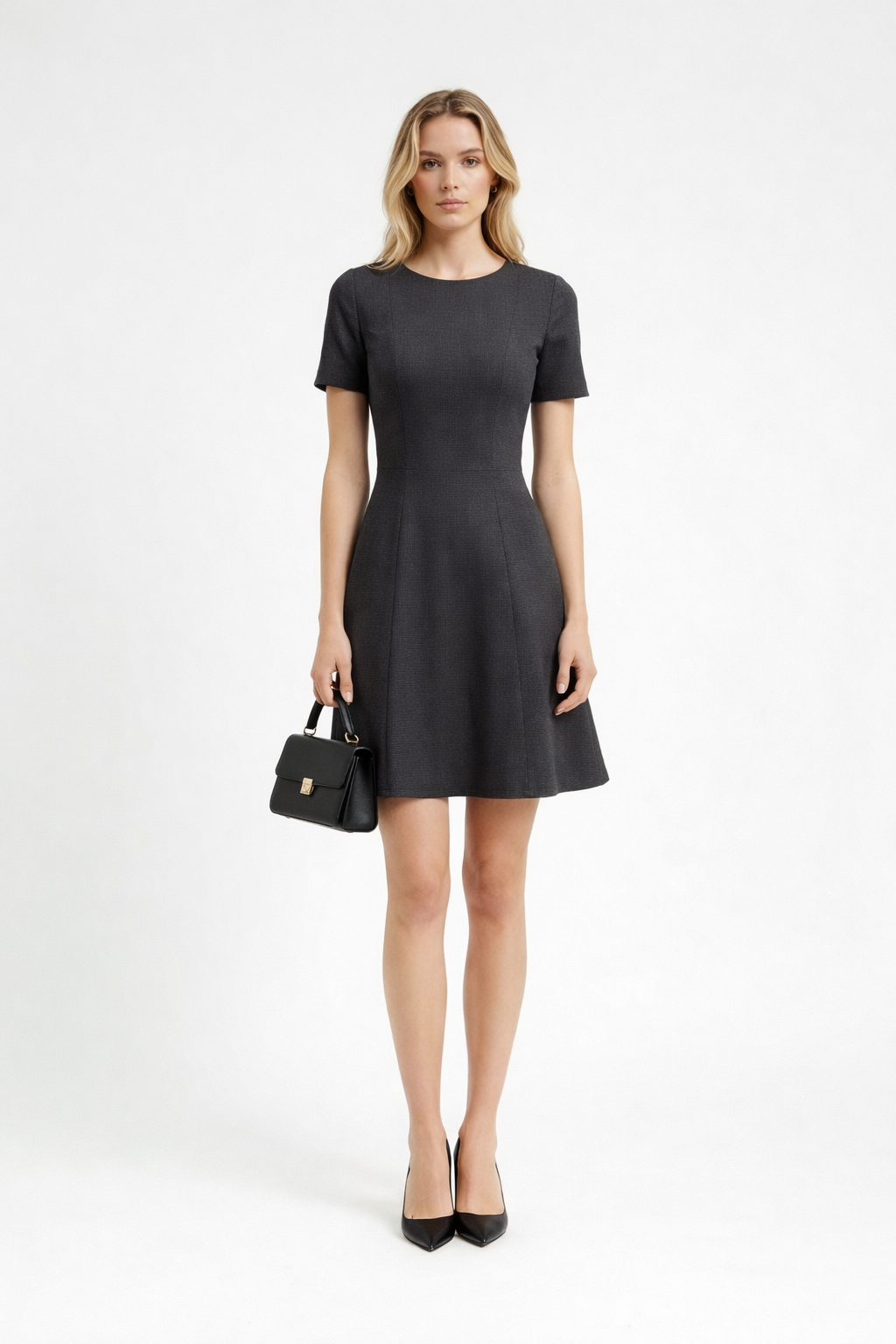 Füme Kısa Kollu Elbise