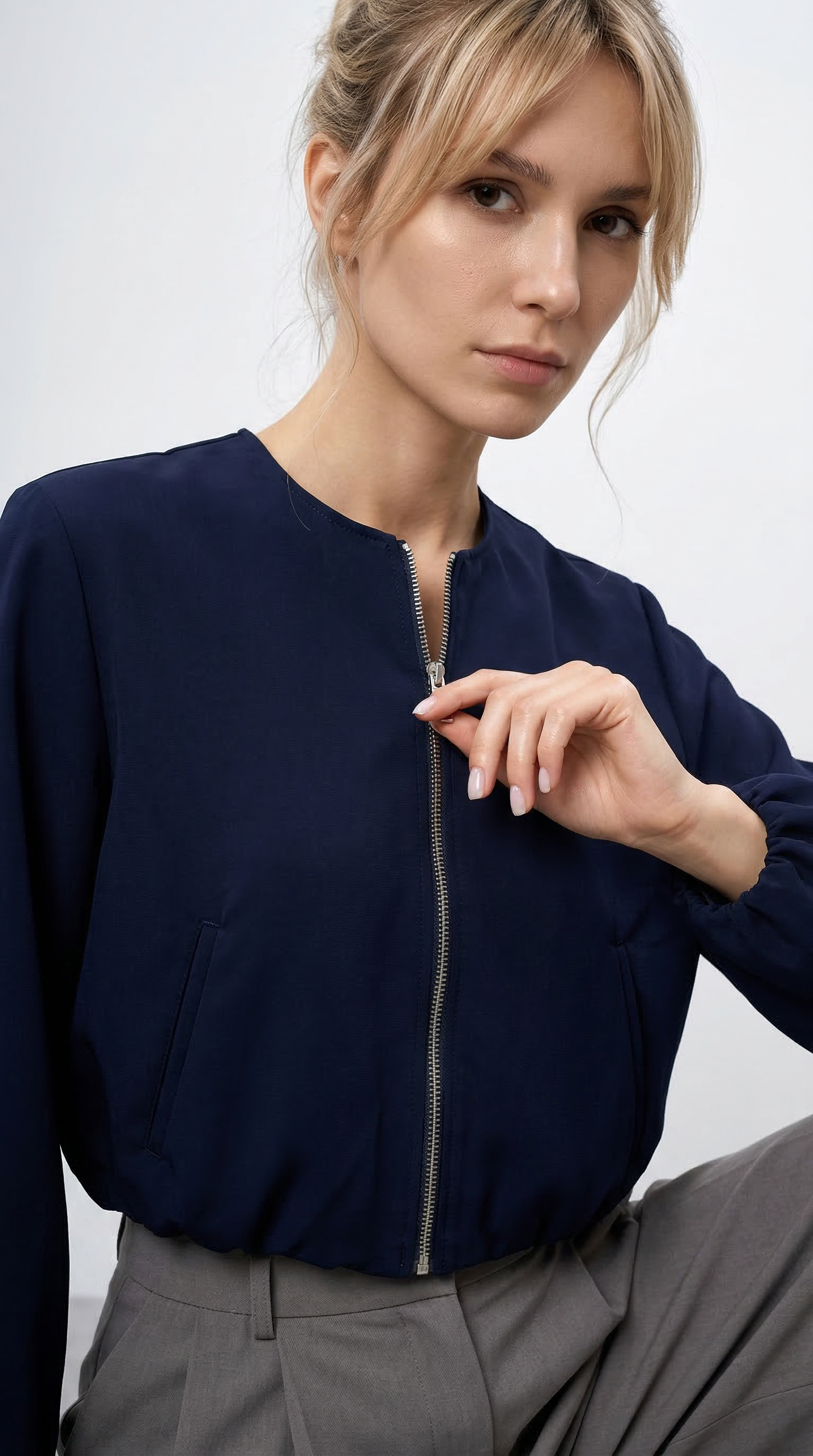 Lacivert Bomber Ceket