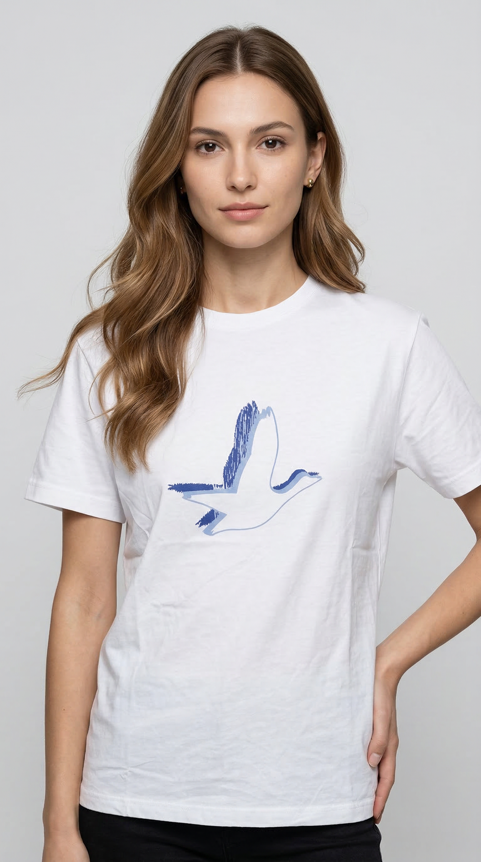 Baskılı Beyaz Tişört