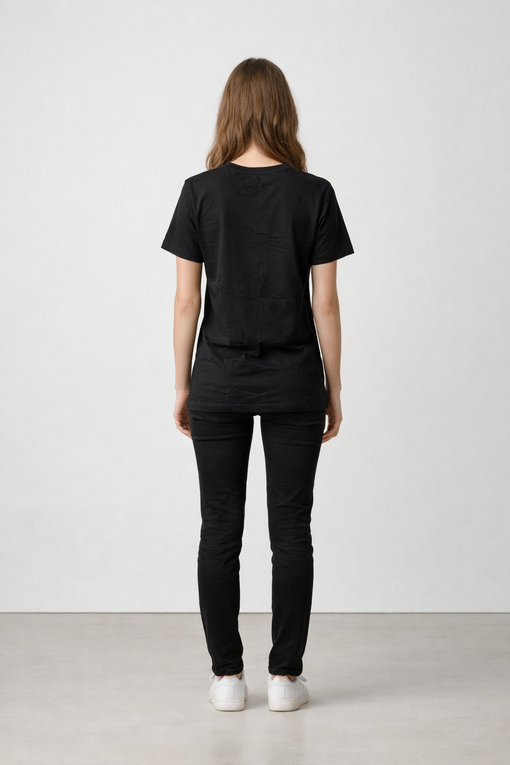 Baskılı Siyah Tişört