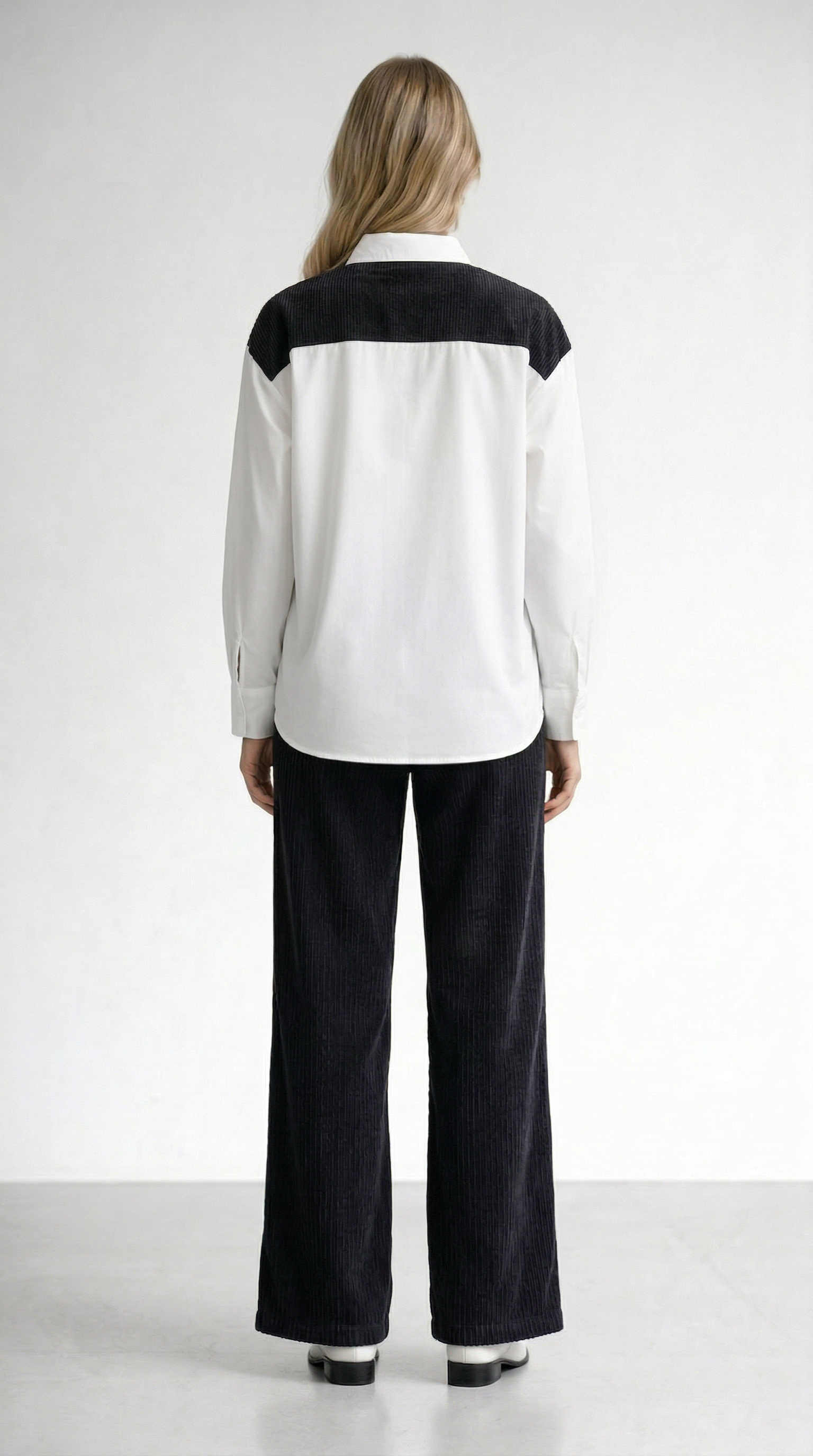 Kontrast Detaylı Rahat Kesim Gömlek Pantolon Takım