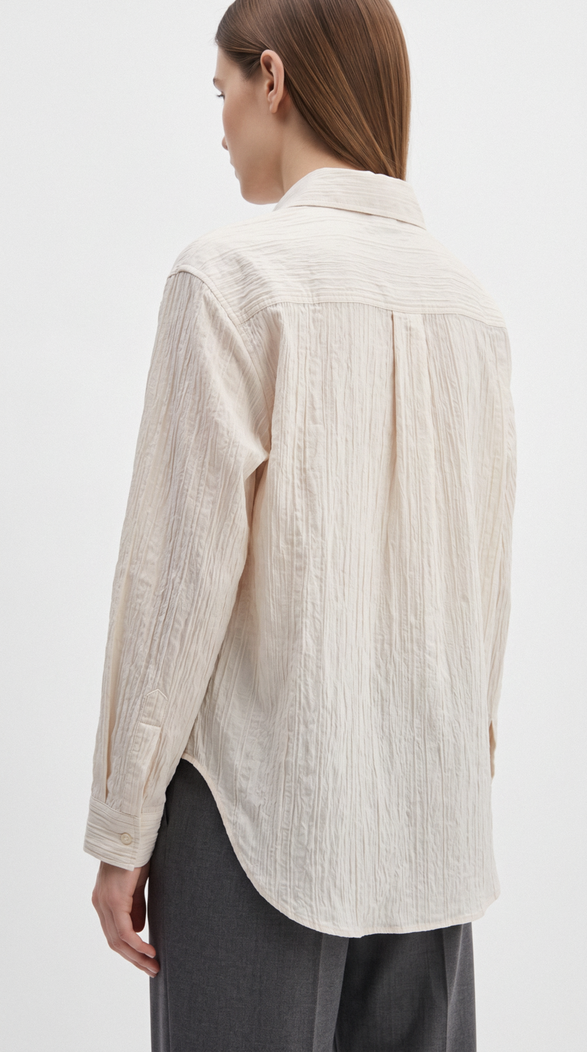 Taş Rengi Oversize Gömlek
