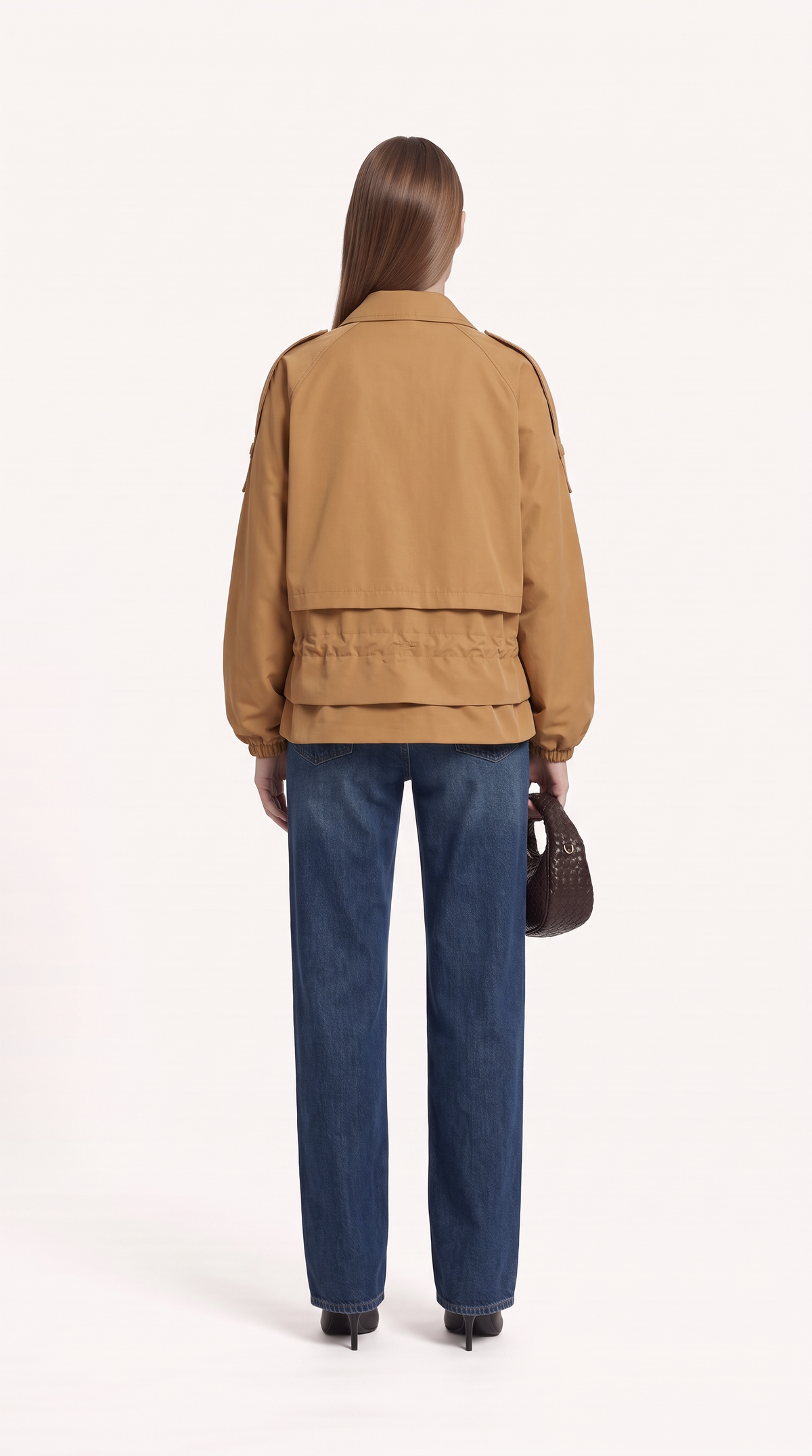Camel Rengi Çıtçıt Detaylı Ceket