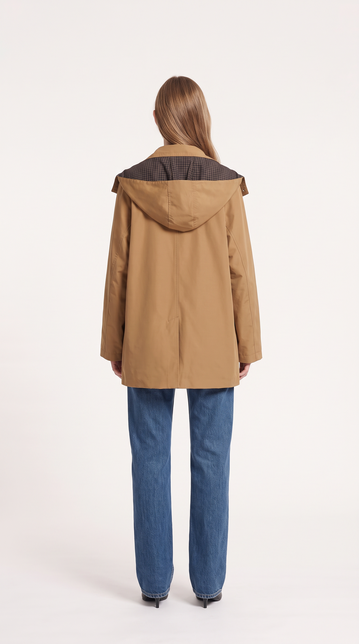 Camel Rengi Kapüşonlu Ceket